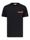 Marni Mens Black Embroidered Logo-patch Crewneck Cotton-jersey T-shirt In Black