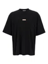 Marni Contemporary Black Cotton T-shirt With High Neckline In Black