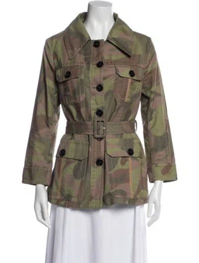 Pre-owned Marni Camouflage Print Utility Jacket In Green