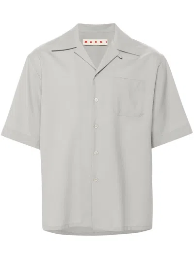 Marni Camp Collar Shirt In Grey