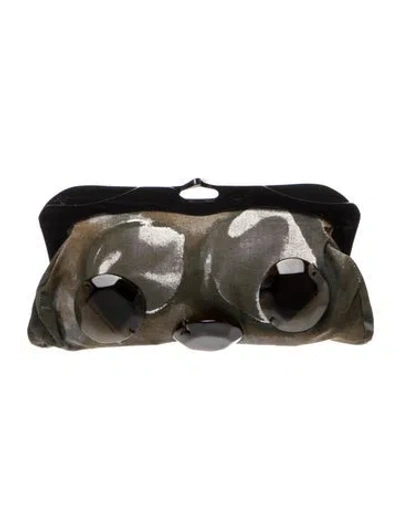 Pre-owned Marni Canvas Clutch In Green