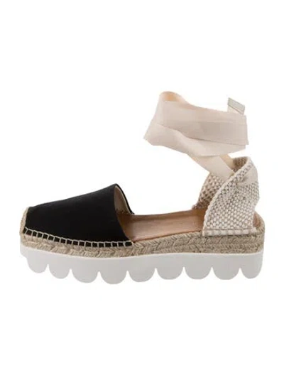 Pre-owned Marni Canvas Colorblock Pattern Espadrilles In Black