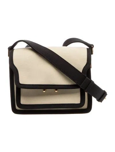Pre-owned Marni Canvas Messenger Bag In Neutral