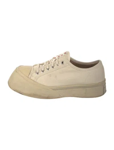 Pre-owned Marni Canvas Sneakers In Neutral