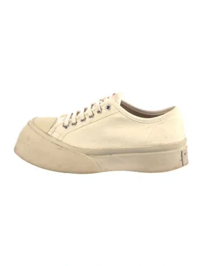 Pre-owned Marni Canvas Sneakers In Neutral