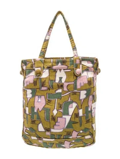 Pre-owned Marni Canvas Top Handle Bag In Green