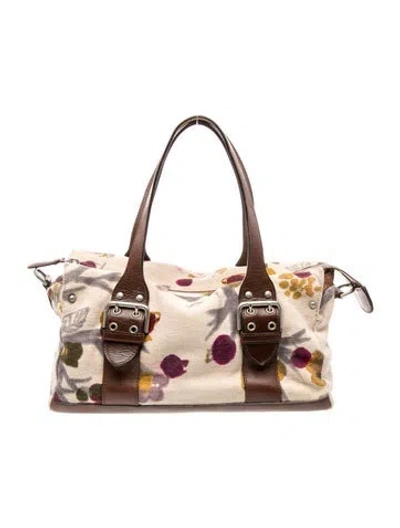 Pre-owned Marni Canvas Top Handle Bag In Neutral