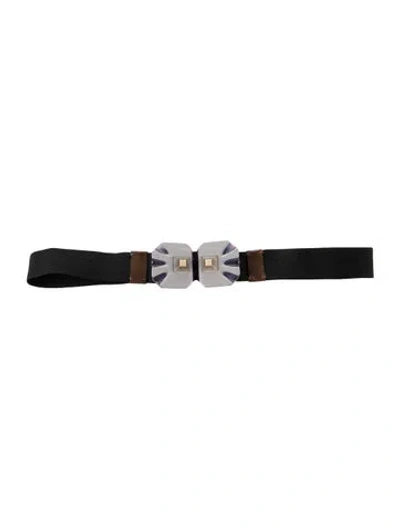 Pre-owned Marni Canvas Waist Belt In Blue