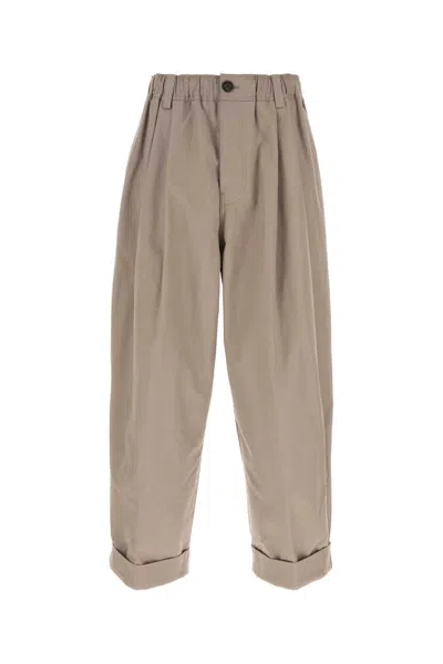 Marni Cappuccino Canvas Pant In Beige O Tan