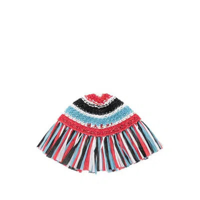 Marni Caps In Red/blue