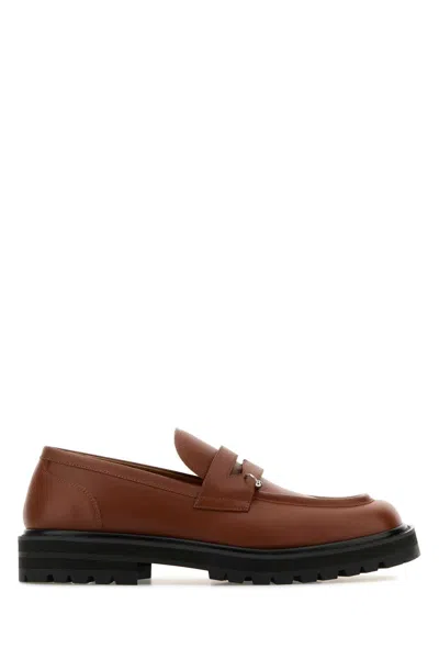 Marni Caramel Leather Loafers