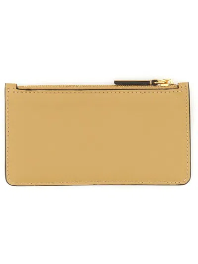 Marni Card Holder With Logo In Beige