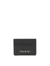 Marni Textured Wallet With Subtle Branding In Black