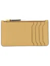 Marni Logo Embossed Card Holder With Multiple Slots In Yellow