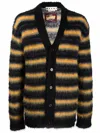 Marni Striped Mohair-blend Cardigan