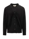 Marni Logo Embroidery Cardigan Sweaters And Cardigans Black In Black