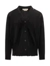 Marni Logo Embroidery Cardigan Sweaters And Cardigans Black In Black