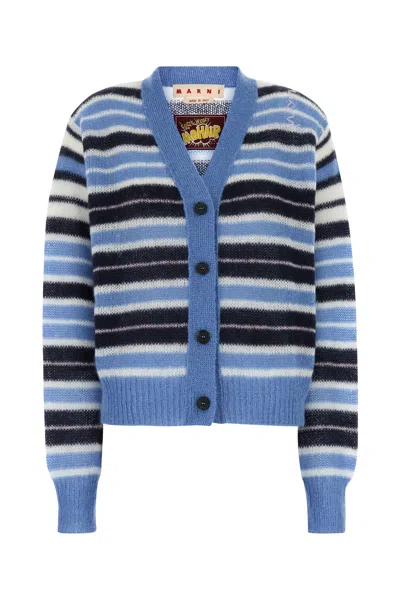MARNI MARNI MULTICOLOR MOHAIR BLEND CARDIGAN