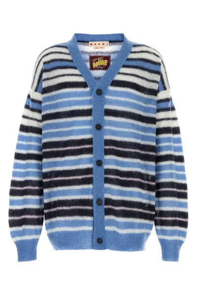 MARNI MARNI EMBROIDERED MOHAIR BLEND CARDIGAN