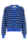 Marni Striped Wool And Mohair Cardigan