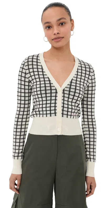 Marni Checked V-neck Cardigan In Multi