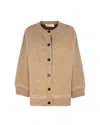Marni Virgin Wool Cardigan With Contrasting Buttons In Brown
