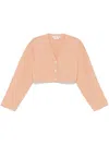 Marni Short Knit V-neck Cardigan In Neutral