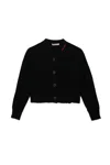 Marni Logo-embroidered Cardigan In Black
