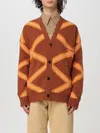 Marni Geometric-pattern Virgin Wool Cardigan In Multicolor