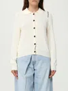 Marni Cream Cotton Cardigan In Multi