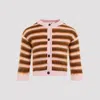 Marni Cropped Cardigan With Playful Stripe Pattern