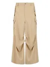 Marni Wide-leg Trousers Cargo Pockets In Neutral