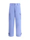 Marni Men Cargo Pants In Blue Lilac