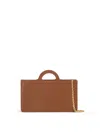 Marni Tropicalia Debossed-logo Leather Bag In Brown