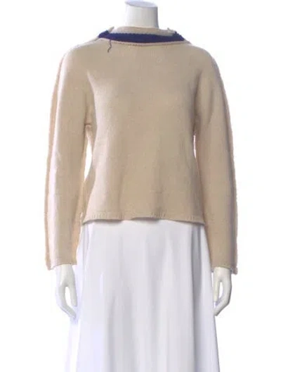 Pre-owned Marni Cashmere Bateau Neckline Sweater In Neutral