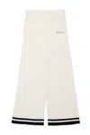 Marni Cotton-cashmeer Blend Wide Leg Trousers In White