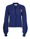 Marni Cardigan With Stitching Details In Blue