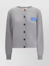 Marni Cashmere Cardigan Patch Clean Design In Gray