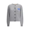 Marni Cashmere Cardigan With Patch In Gold