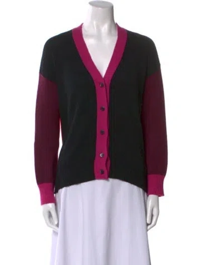 Pre-owned Marni Cashmere Colorblock Pattern Sweater In Black