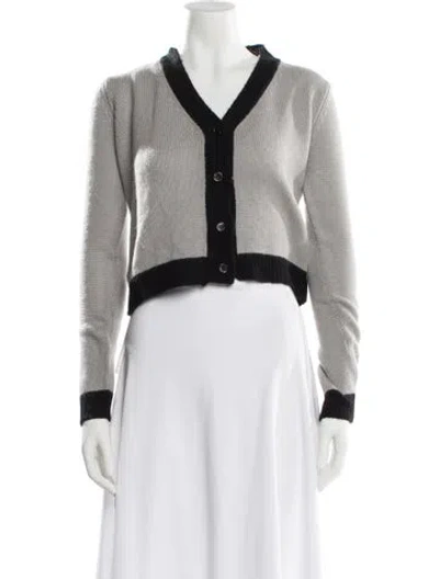 Pre-owned Marni Cashmere Colorblock Pattern Sweater In Gray