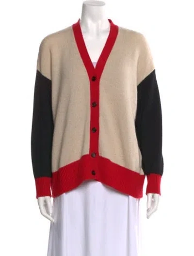 Pre-owned Marni Cashmere Colorblock Pattern Sweater In Neutral