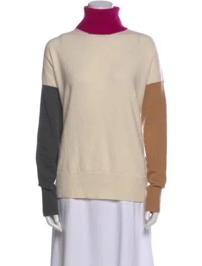 Pre-owned Marni Cashmere Colorblock Pattern Sweater In Neutral