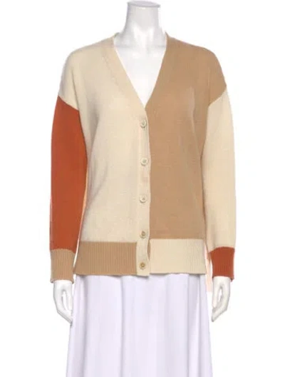 Pre-owned Marni Cashmere Colorblock Pattern Sweater In Neutral