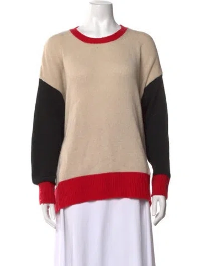 Pre-owned Marni Cashmere Colorblock Pattern Sweater In Neutrals