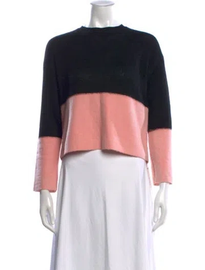 Pre-owned Marni Cashmere Colorblock Pattern Sweater In Pink