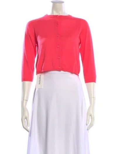 Pre-owned Marni Cashmere Crew Neck Crop Top In Pink