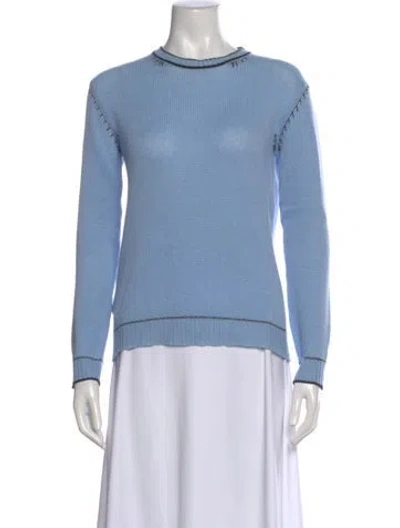 Pre-owned Marni Cashmere Crew Neck Sweater In Blue
