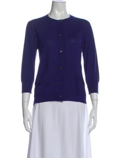 Pre-owned Marni Cashmere Crew Neck Sweater In Blue