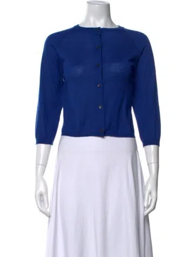 Pre-owned Marni Cashmere Crew Neck Sweater In Blue